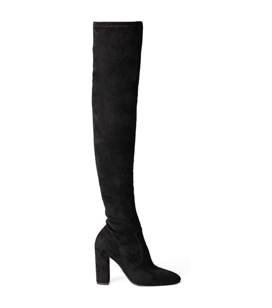 Botas de Tacon Tony Bianco Bloom Black Stretch Suede 9.5cm Negras | AECDF81376