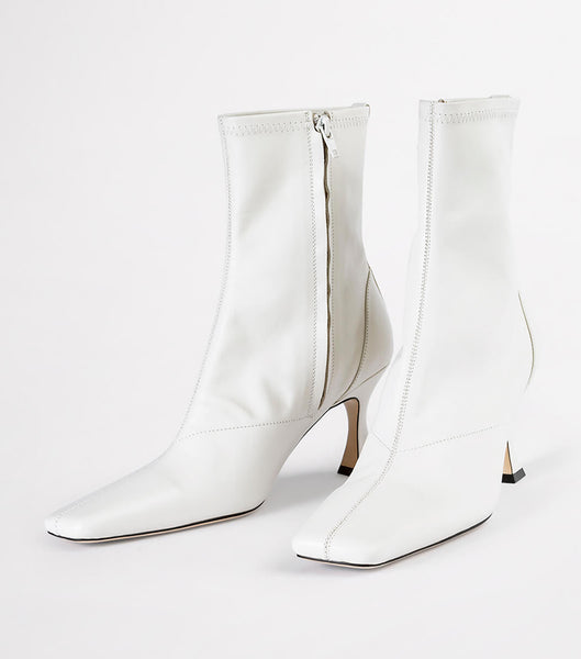 Botas de Tacon Tony Bianco Fomo Dove Nappa 8cm Blancas | GECUC42787