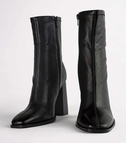 Botas de Tacon Tony Bianco Ines Black Como 10cm Negras | QECWA27656