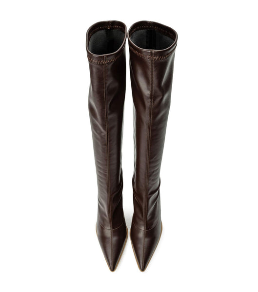 Botas de Tacon Tony Bianco Knight Choc Venezia 9.5cm Chocolate | LECSX39055