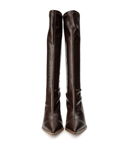 Botas de Tacon Tony Bianco Knight Choc Venezia 9.5cm Chocolate | LECSX39055