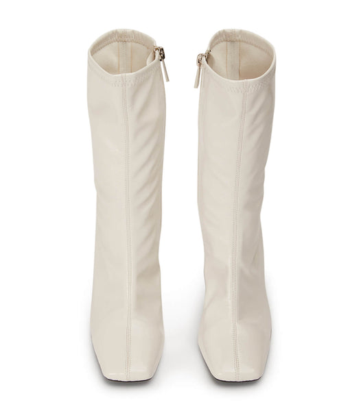 Botas de Tacon Tony Bianco Remie Ecru Crinkle Patent 10.5cm Blancas | UECTG23435