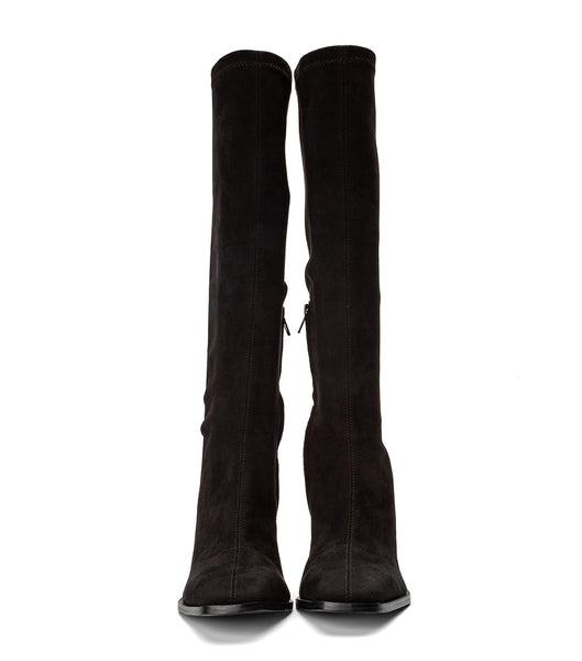 Botas de Tacon Tony Bianco Renae Black Stretch Suede 8.5cm Negras | TECWZ88754