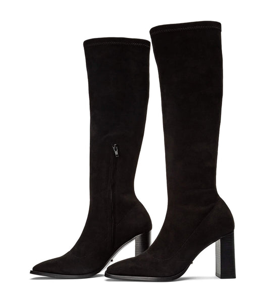 Botas de Tacon Tony Bianco Renae Black Stretch Suede 8.5cm Negras | TECWZ88754