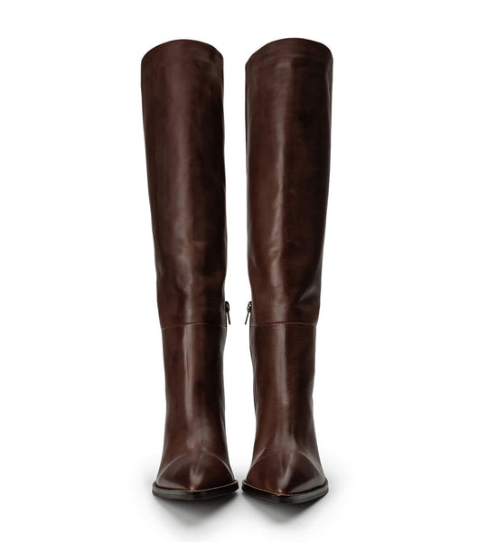 Botas de Tacon Tony Bianco Skyla Choc Como 9cm Chocolate | XECBH59298