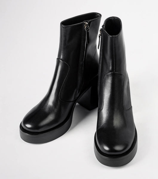 Botas de Tacon Tony Bianco Thunder Black Como 9cm Negras | ECIIZ70478