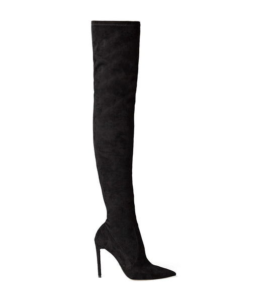 Botas de tacón de aguja Tony Bianco Avah Black Stretch Suede 10.5cm Negras | YECVQ62081