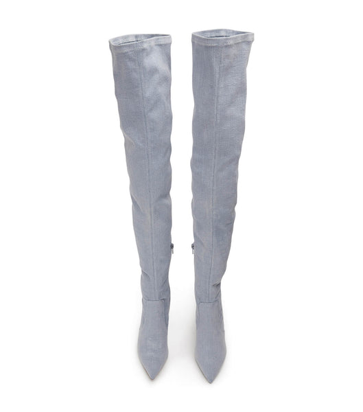 Botas de tacón de aguja Tony Bianco Avah Denim Stretch 10.5cm Azules | YECVQ65519