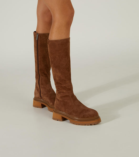 Botas hasta las rodillas Tony Bianco Hitch Saddle Suede 5.5cm Marrones | SECNY22268