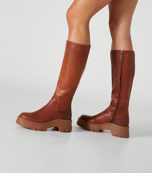 Botas hasta las rodillas Tony Bianco Rage Cognac 5.5cm Marrones | ECNEJ70202