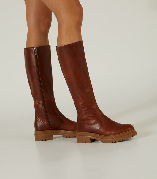 Botas hasta las rodillas Tony Bianco Wanda Cognac 4.5cm Marrones | LECSX47825