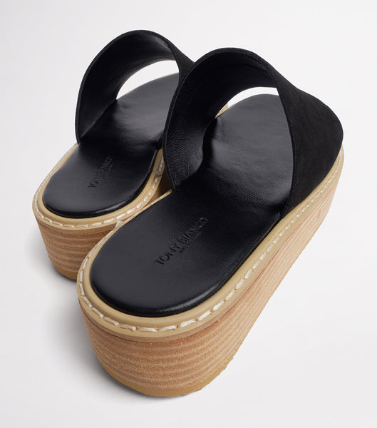 Chanclas Tony Bianco Elke Black 4.5cm Negras | ECQCS14473