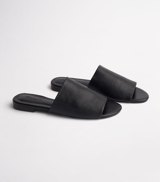 Chanclas Tony Bianco Havier Black Sheep Nappa 1cm Negras | TECWZ42076