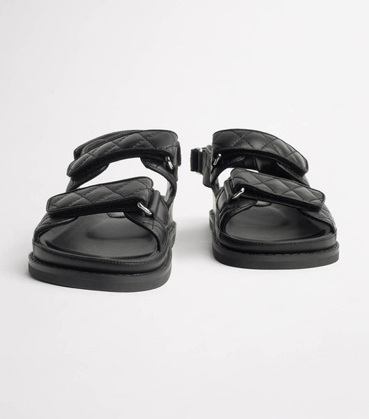 Chanclas Tony Bianco Hiranni Black Sheep Nappa 3.5cm Negras | ECQAV87445