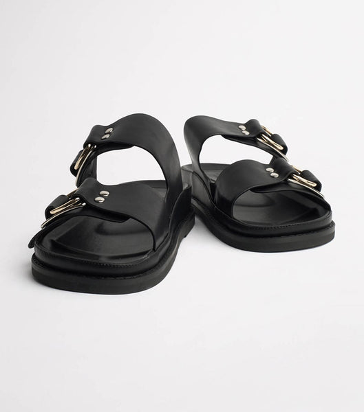 Chanclas Tony Bianco Hunter Black Como 3.5cm Negras | PECQX87262