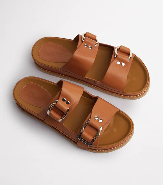 Chanclas Tony Bianco Hunter Tan Como 3.5cm Marrones | AECDF54859