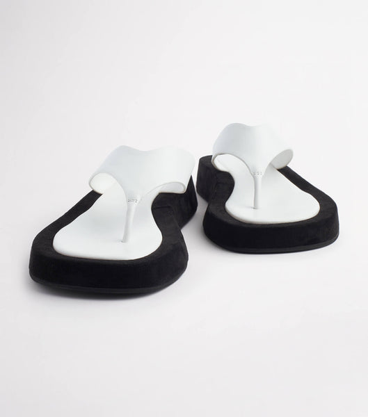 Chanclas Tony Bianco Ives Milk Capretto 3.5cm Blancas | ECCVG73006