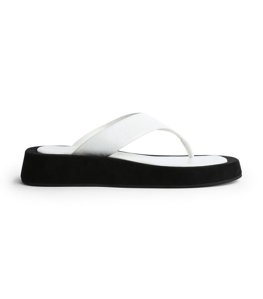 Chanclas Tony Bianco Ives Milk Capretto 3.5cm Blancas | ECCVG73006