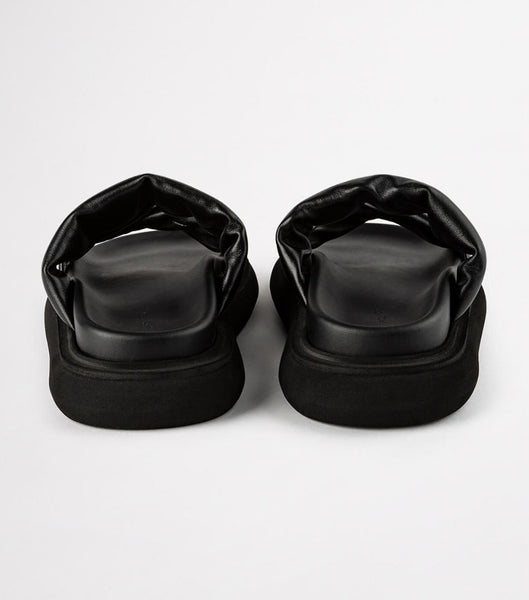 Chanclas Tony Bianco June Black Nappa 3cm Negras | ZECMJ17495