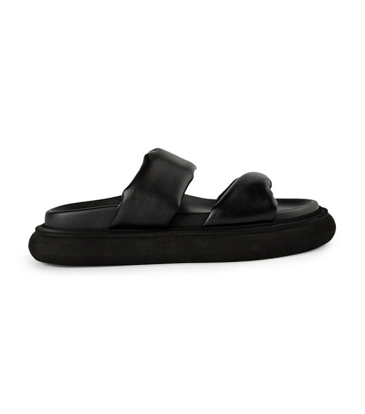 Chanclas Tony Bianco June Black Nappa 3cm Negras | ZECMJ17495