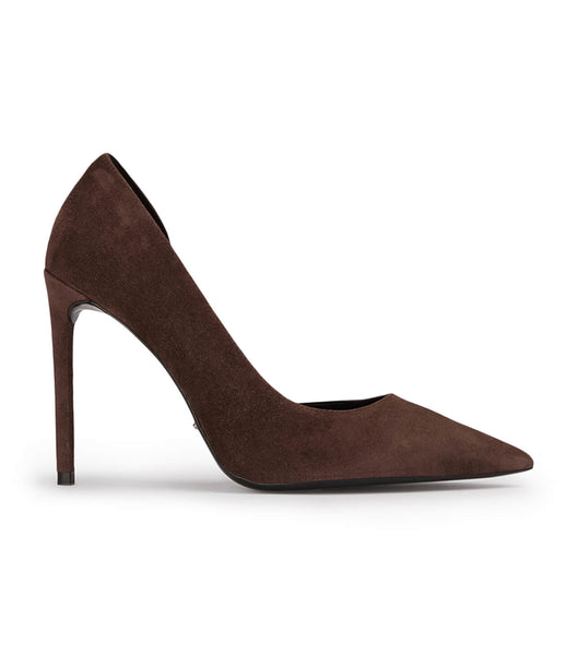 Court Shoes Tony Bianco Alyx Espresso Suede 10.5cm Chocolate | TECWZ95940