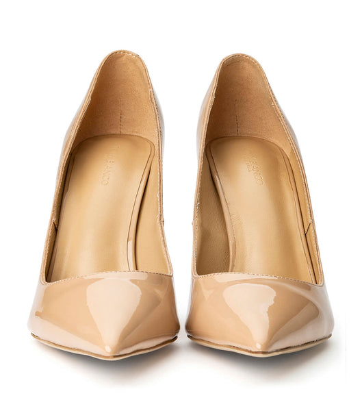 Court Shoes Tony Bianco Anja Nude Patent 10.5cm Beige | XECBH40027