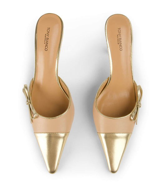 Court Shoes Tony Bianco Shirley Beech/Gold 8cm Doradas | QECUV24074