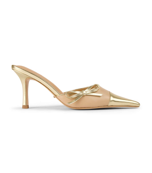 Court Shoes Tony Bianco Shirley Beech/Gold 8cm Doradas | QECUV24074