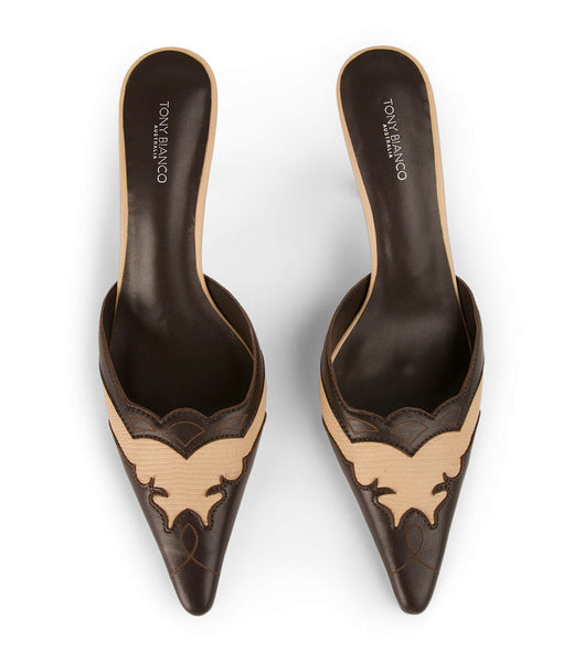 Court Shoes Tony Bianco Shuga Beech/Chocolate 8cm Chocolate | ZECNQ71130