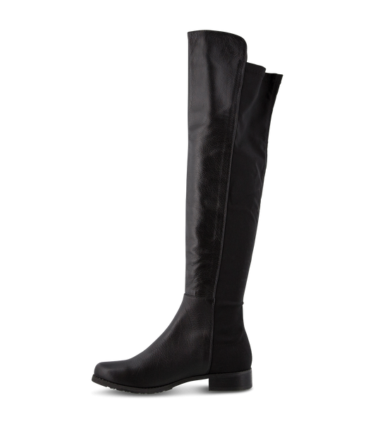 Flat Boots Tony Bianco Panache Black Luxe/Black Micro Stretch 3cm Negras | ECDYB36149