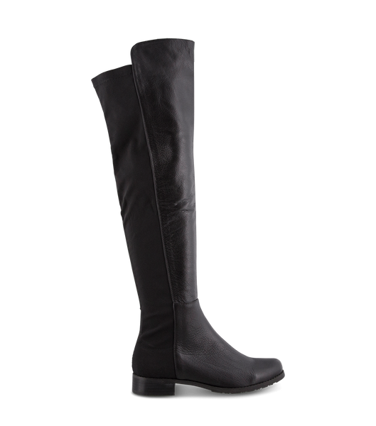 Flat Boots Tony Bianco Panache Black Luxe/Black Micro Stretch 3cm Negras | ECDYB36149