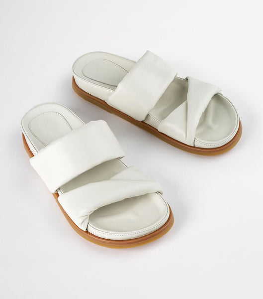 Flat Sandals Tony Bianco Henry Dove Nappa 3.5cm Blancas | TECWZ64818