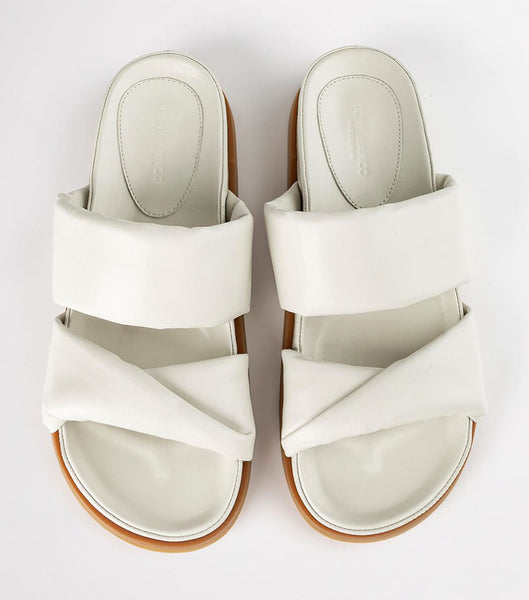 Flat Sandals Tony Bianco Henry Dove Nappa 3.5cm Blancas | TECWZ64818