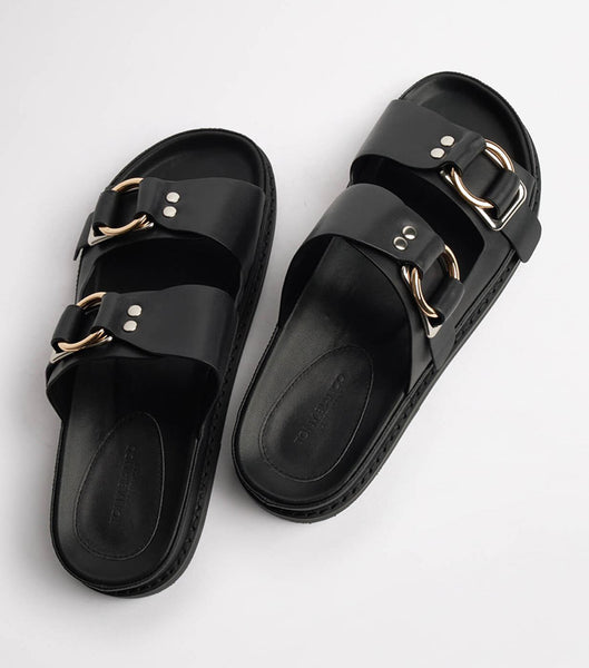 Flat Sandals Tony Bianco Hunter Black Como 3.5cm Negras | ECQCS19090