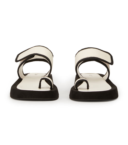 Flat Sandals Tony Bianco Iso White/Black Neoprene 3.5cm Blancas Negras | SECNY80266