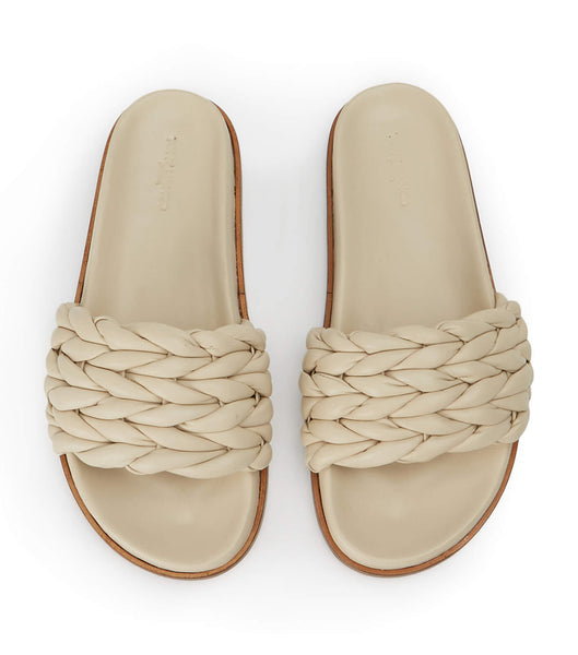 Flat Sandals Tony Bianco Layton Vanilla Nappa Amarillo Claro | EECVG98165