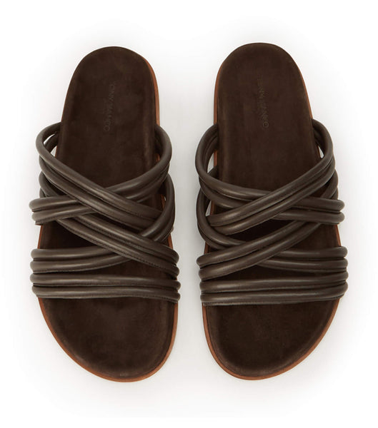 Flat Sandals Tony Bianco Loki Chocolate Nappa Chocolate | EECHC78054