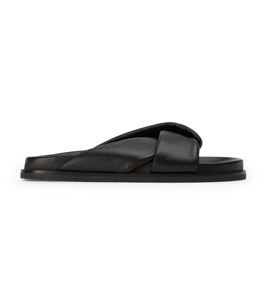 Flat Sandals Tony Bianco Lora Black Nappa 1.5cm Negras | ECNZX74179