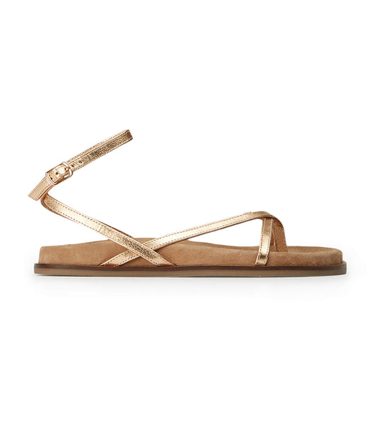 Flat Sandals Tony Bianco Lucie Antique Gold Nappa 1.5cm Doradas | TECWZ50459