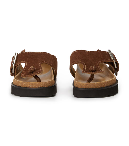 Flat Sandals Tony Bianco Marlo Choc Suede 3cm Marrones | XECGW10705