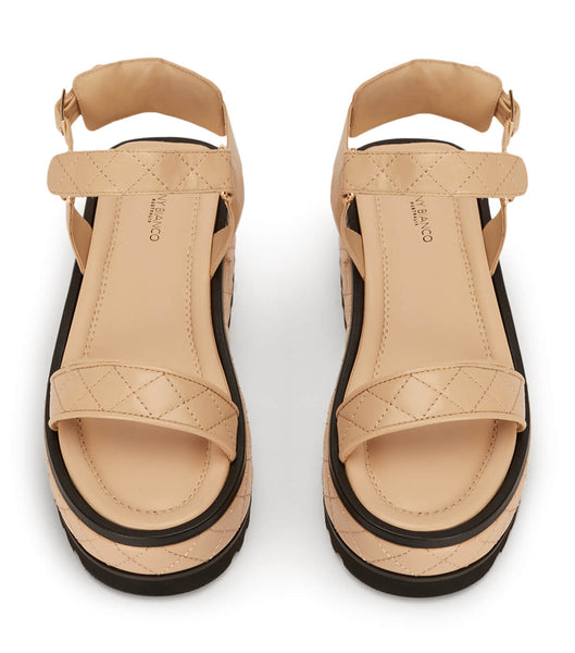 Flat Sandals Tony Bianco Zahara Beech Nappa 6cm Beige | FECUI27096