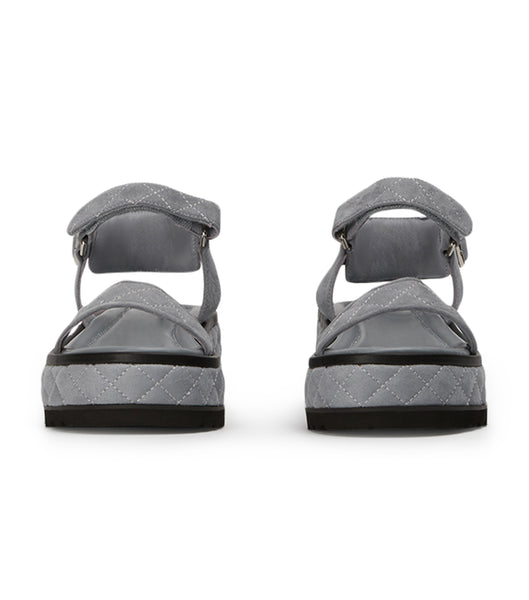 Flat Sandals Tony Bianco Zahara Steel Grey Suede 6cm Gris | ECJVR58541