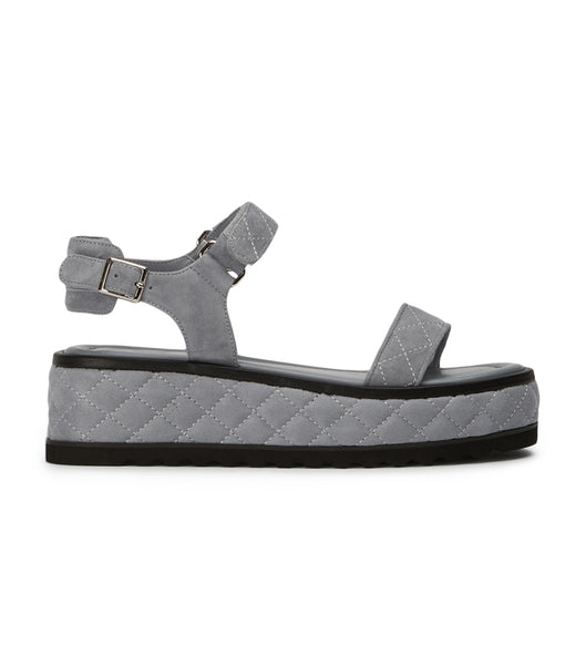 Flat Sandals Tony Bianco Zahara Steel Grey Suede 6cm Gris | ECJVR58541