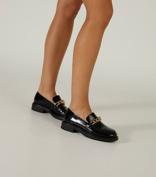 Loafers Tony Bianco Candice Black Hi Shine 4.5cm Negras | ECJKU84533