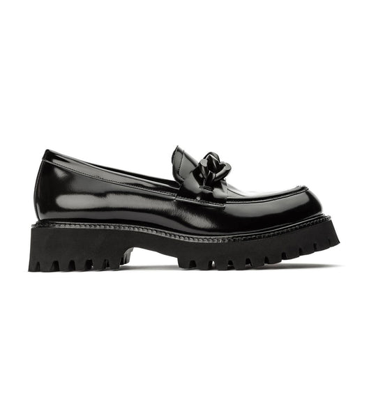 Loafers Tony Bianco Georgi Black Hi Shine 4cm Negras | FECHY52942