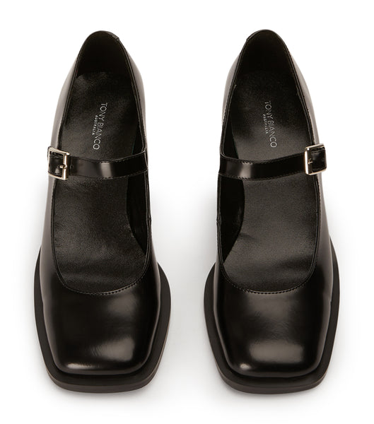 Loafers Tony Bianco Loure Black Hi Shine 6.5cm Negras | SECVO25780