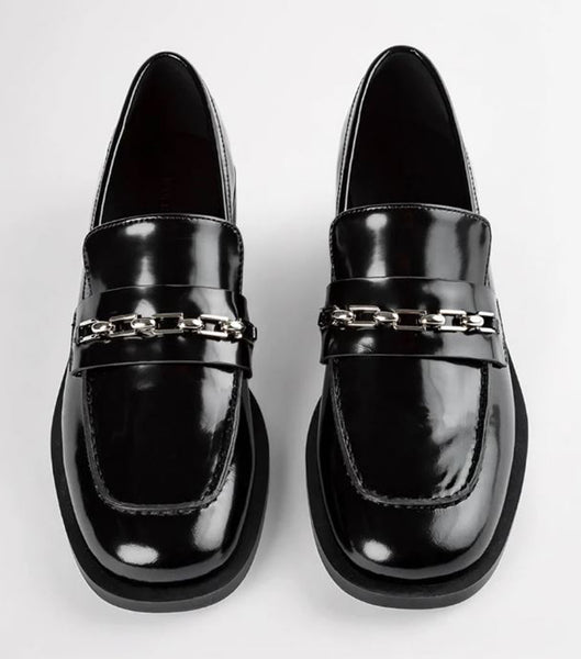 Loafers Tony Bianco Rebecca Black Hi Shine 2.5cm Negras | ECJZR71656