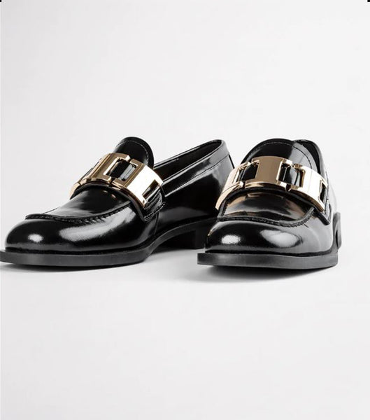 Loafers Tony Bianco Ruiz Black Hi Shine 2.5cm Negras | UECTG27893