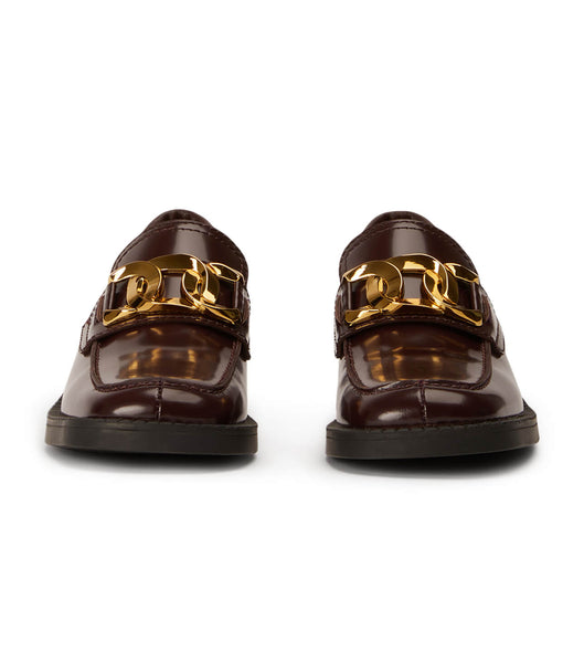 Loafers Tony Bianco Tia Vino Hi Shine 4cm Chocolate | XECBH75230