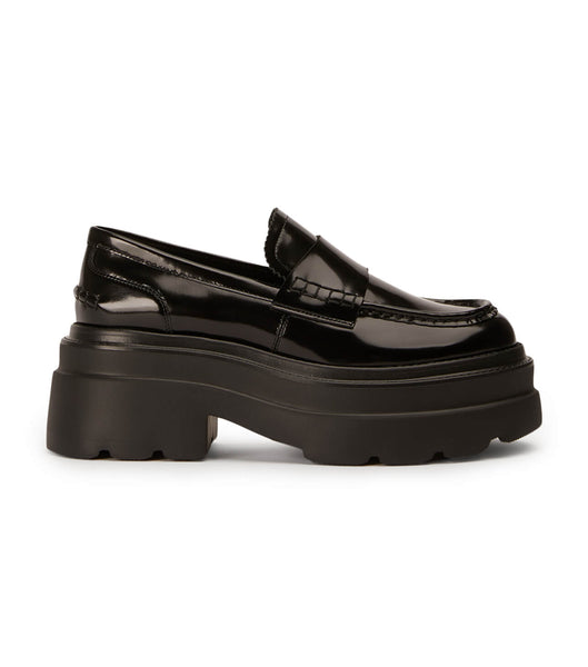 Loafers Tony Bianco Zomp Black Hi Shine 7.5cm Negras | BECSO26809